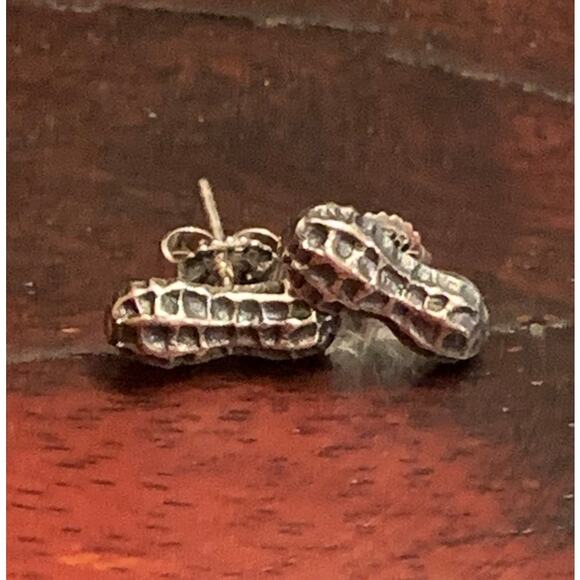 Rare and Retired James Avery Sterling Silver Peanut Earrings - Picture 6 of 8